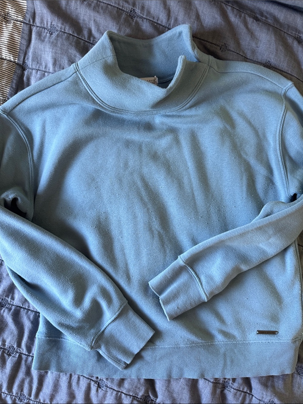 Carve Designs Light Blue Mock Neck Sweatshirt